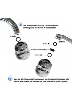 Generic NT Kitchen Tap Spray Head Tap Aerator,Faucet Nozzle, 360° Rotatable Anti-Splash Faucet Extender with Hose, 3 modes, Equipped With a Fixable Faucet Chain, for Kitchen Bathroom (Fixable)  - Image 4