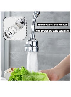 Generic NT Kitchen Tap Spray Head Tap Aerator,Faucet Nozzle, 360° Rotatable Anti-Splash Faucet Extender with Hose, 3 modes, Equipped With a Fixable Faucet Chain, for Kitchen Bathroom (Fixable)  - Image 3