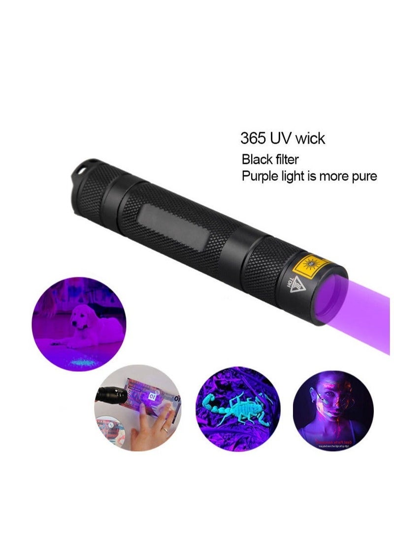UV Torch, UV 365nm Blacklight Flashlightm, Black Lights for Pet Urine Detector Resin Curing (UV flashlight + charger + 18650 battery) - Image 2