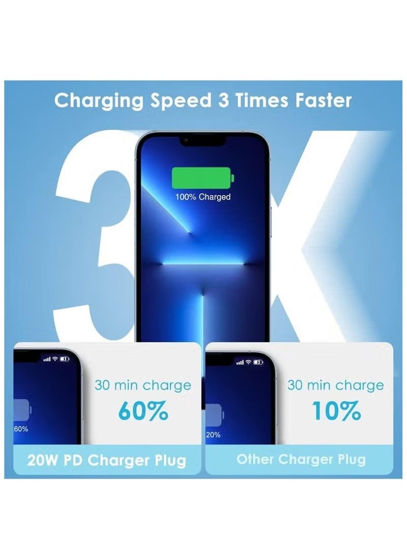 TIGER - iPhone 20W Fast Charger | USB C Wall Fast Charger – Compatible with iPhone 15, 14, 14 Pro, 14 Pro Max, 13, 12, SE2020, 11, XR, XS Max, X, iPad & More – Compact High-Speed USB-C Power Adapter for Quick & Efficient Charging at Home or On the Go - Image 1