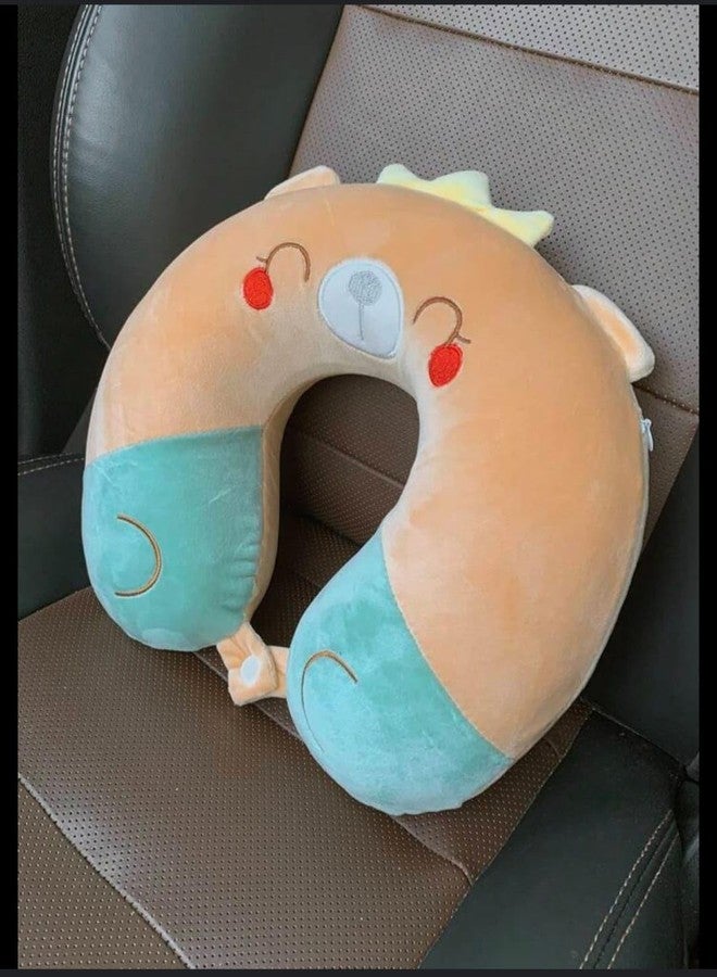richtots Premium Neck Support Travel Pillow for Kids Cute Cartoon Memory Foam Stuffed U-Shaped Travel Plush Pillow - Image 3