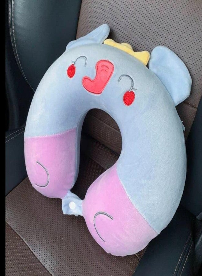 richtots Premium Neck Support Travel Pillow for Kids Cute Cartoon Memory Foam Stuffed U-Shaped Travel Plush Pillow - Image 1