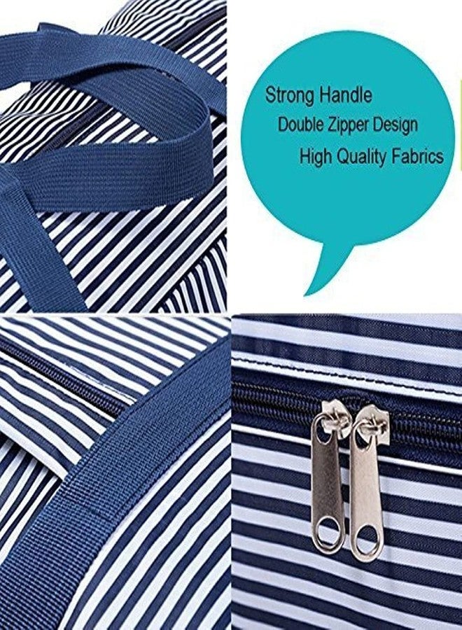 Tusig® Folding Shopping Bag with Zipper Nylon Waterproof Travel Luggage Bag Fold-able Shopping Bag - Image 2