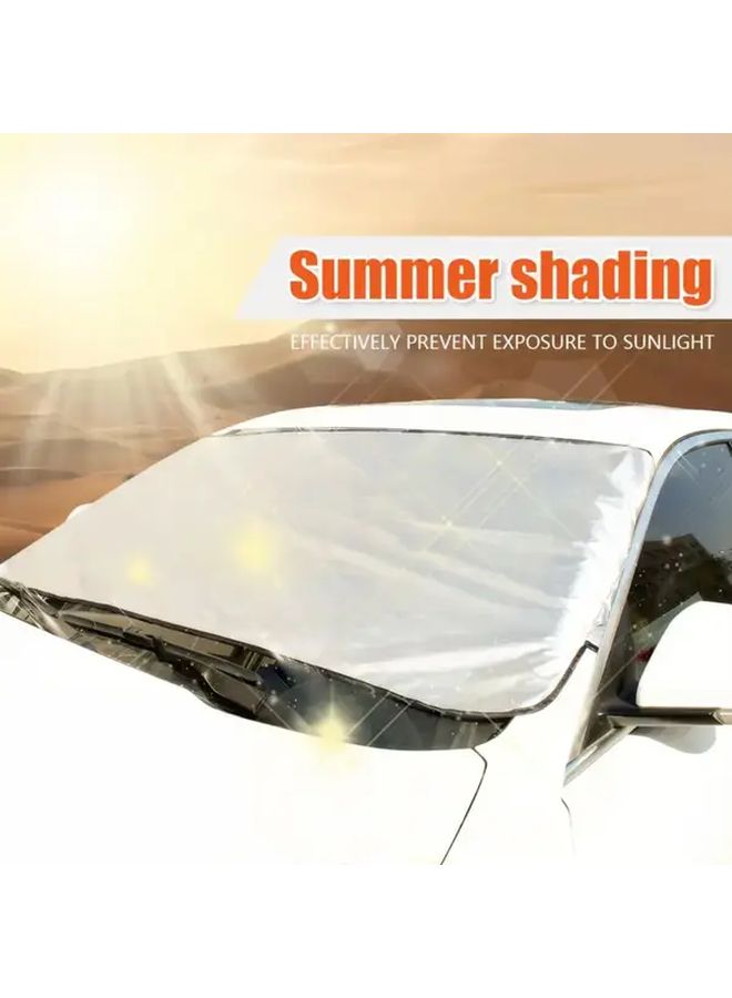 1pc Fit Winter Car Windshield Cover Heavy Duty Ice Snow Shield 150x70cm 59x27.5 Inches All in One Front Window Easy Installation for Most Vehicles Trucks SUVs Snow Protection - Image 4