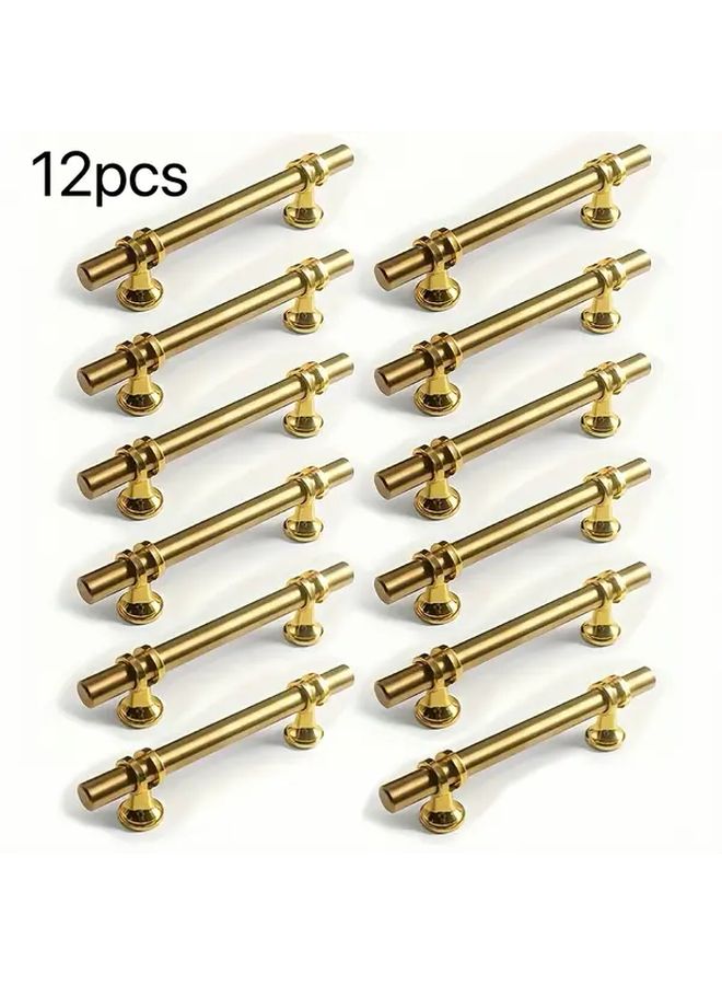 12pcs Silvery Stainless Steel Cabinet Handles 64mm Hole Distance Modern European Style Pulls - Image 1