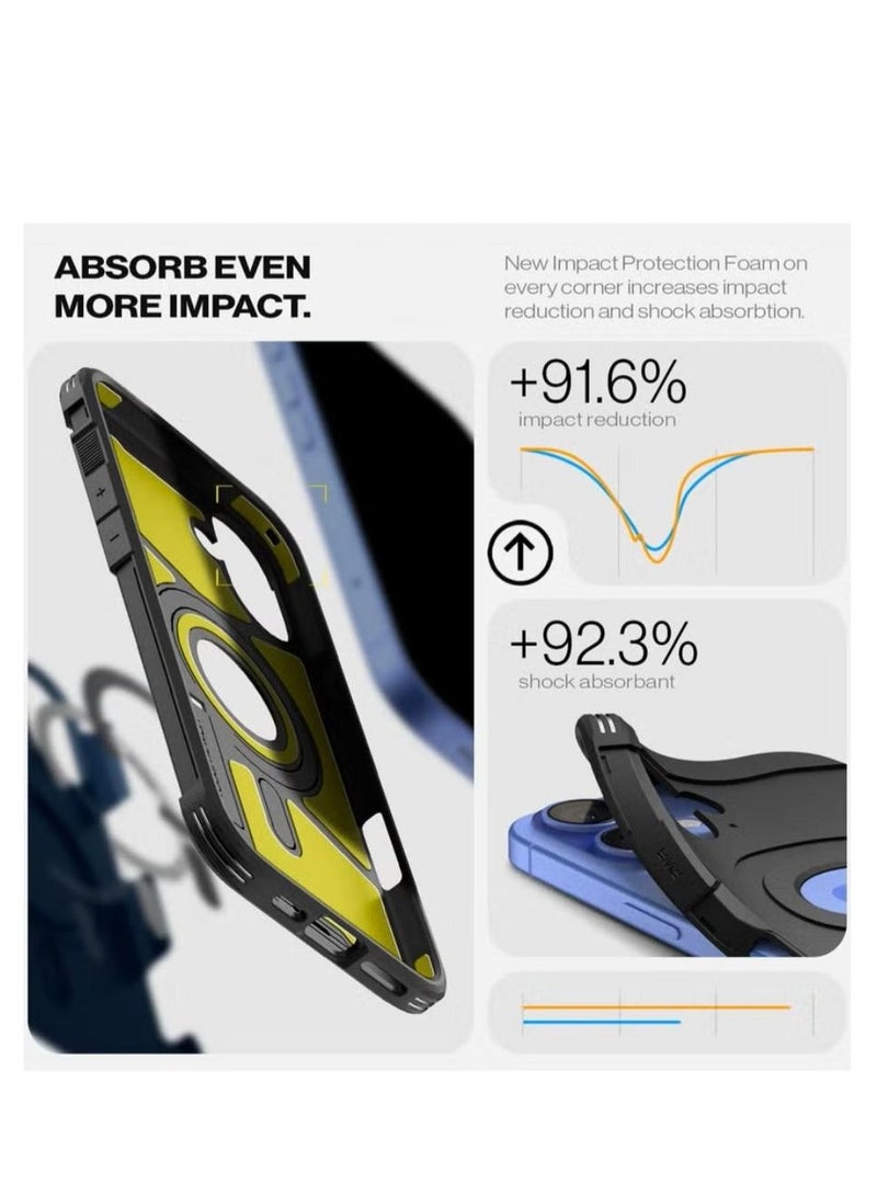 Spigen Tough Armor MagFit AI for iPhone 16 Case Cover MagSafe with Kickstand (2024) - Navy Blue - Image 5