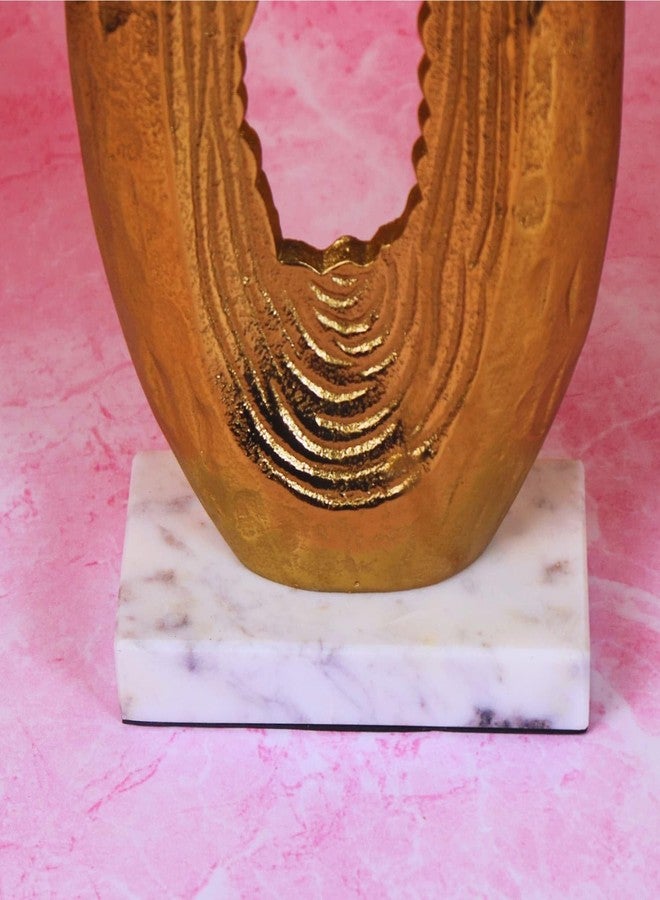 Loosebucket®Curvy Sculpture for Table Decoration | Table showpiece |Centerpiece for Table | Table Sculpture|Golden Metal Accent for Decoration Made in Aluminum Set of 1, 45 H X 25 W Cm - Image 4
