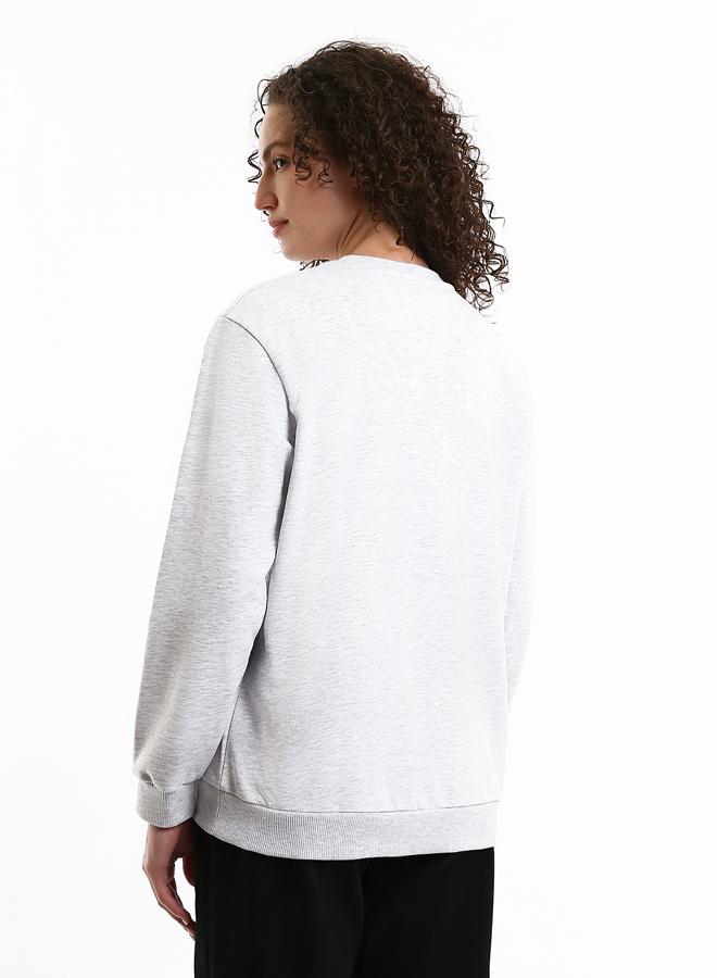 LC WAIKIKI Crew Neck Mickey and Minnie Mouse Printed Oversize Women's Sweatshirt - Image 4