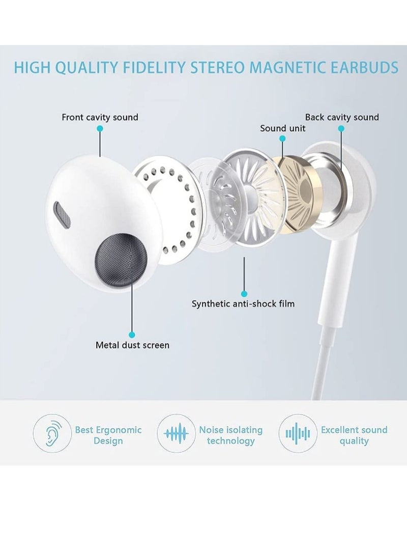 Generic iPhone Wired Lightning Earbuds Earphones Headphones, Stereo Noise Canceling Isolating in Ear Headset with Built-in Microphone&Volume Control Compatible with iPhone 12 11 Pro Max Mini X 8 7  - Image 2