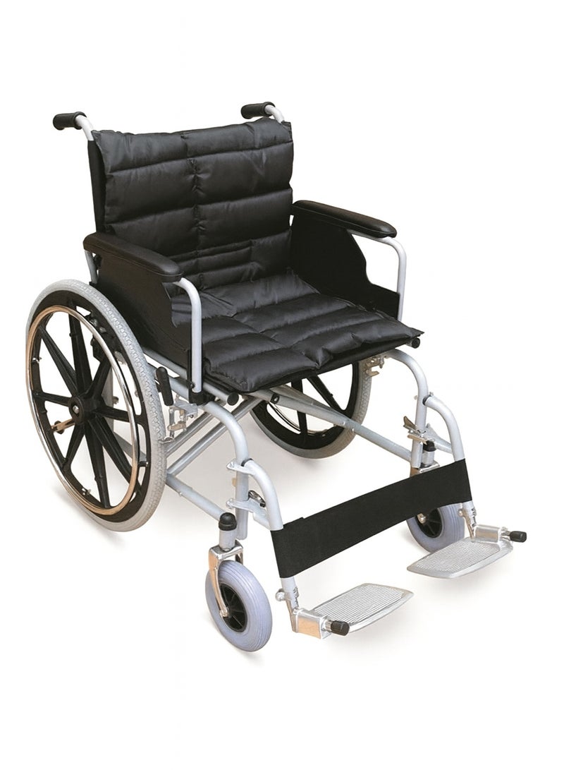 Advance Care 951B-51 Manual Foldable Wheelchair, 51 cm (20-inch) Seat, Steel Frame, Black - Image 1