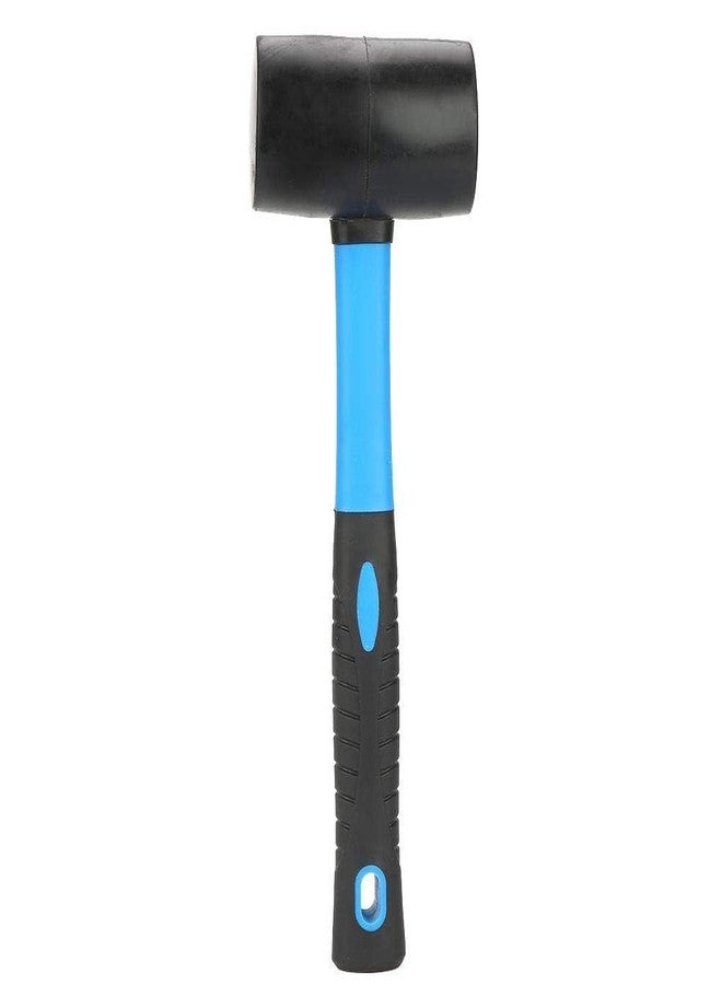 Walfront 28 oz Double Face Rubber Mallet with Soft and Hard Face, Blue and Black, for Installation on Fragile Surfaces - Image 4