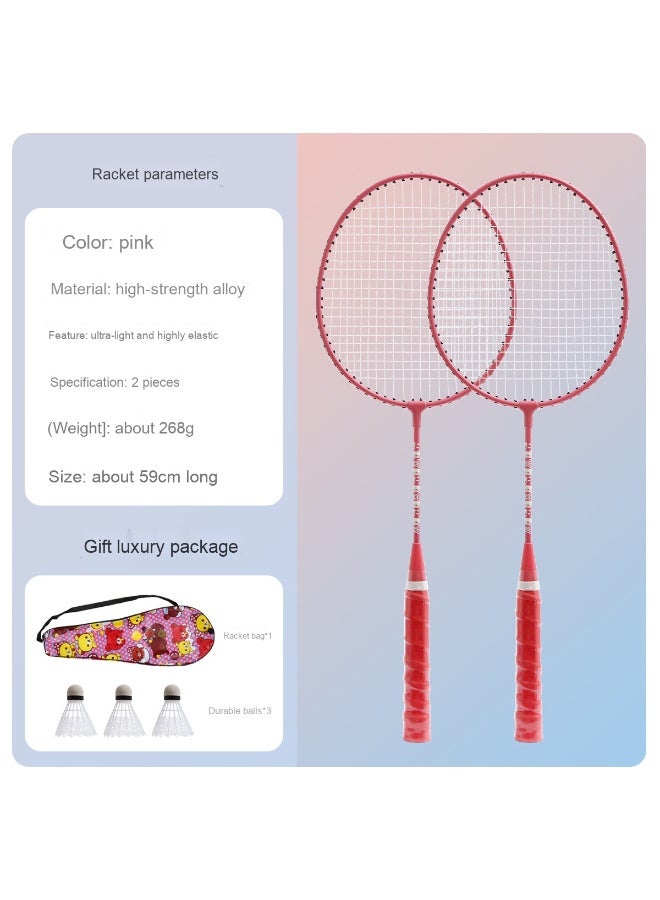 Generic Ultra-Lightweight Badminton Racket Set for Home Use - The Perfect Choice for Beginners and Couples