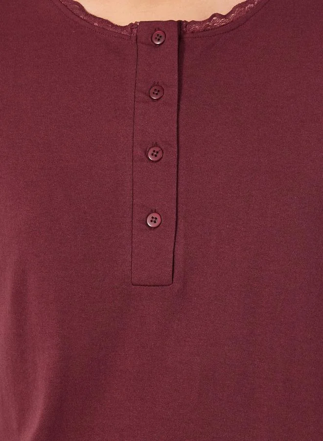 Styli YOKE PLACKET NIGHTDRESS - MIDI