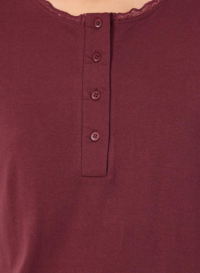 Styli YOKE PLACKET NIGHTDRESS - MIDI  - Image 3