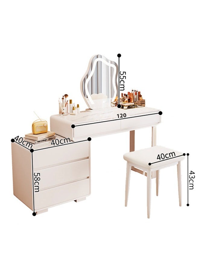 Elegant and Efficient Smart Dressing Table for Contemporary Living Spaces with LED Mirror 120 CM
