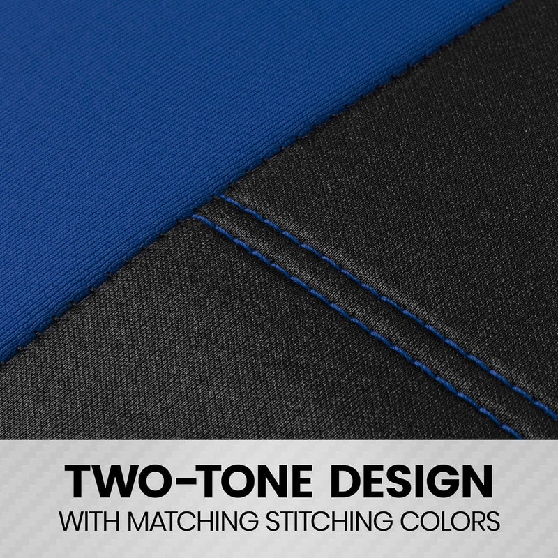 BDK carXS Seat Covers for Cars, Blue Two-Tone with Matching Back Seat Cover, Made to Fit Most Auto Truck Van SUV, Interior Car Accessories, Full Set - Image 5