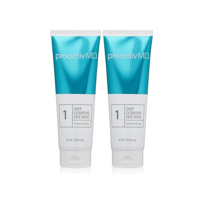 Proactiv MD Exfoliating Face Wash,Gentle and Hydrating Facial Cleanser and Acne Treatment for Sensitive Skin,6 Oz Clear Unscented,(Pack of 2)