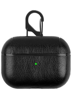 Generic PU Leather Protective Case Cover For Apple AirPods  Pro With Climbing Hook Black  - Image 1