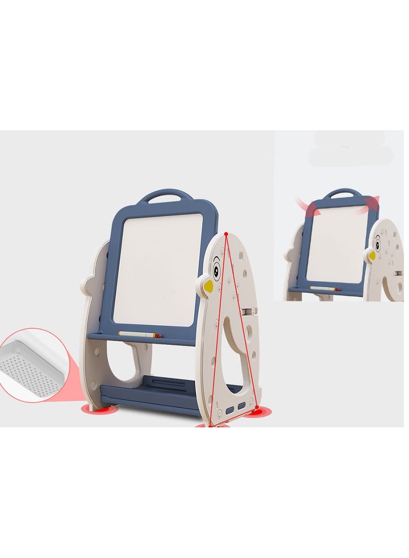 فول جوي حامل رسم فني للأطفال 3 في 1 ، لوح مسح جاف مغناطيسي على الوجهين ورف كتب للأطفال مع كرسي وسطح مكتب قابل للطي ، حامل قائم قابل للتعديل - Image 4