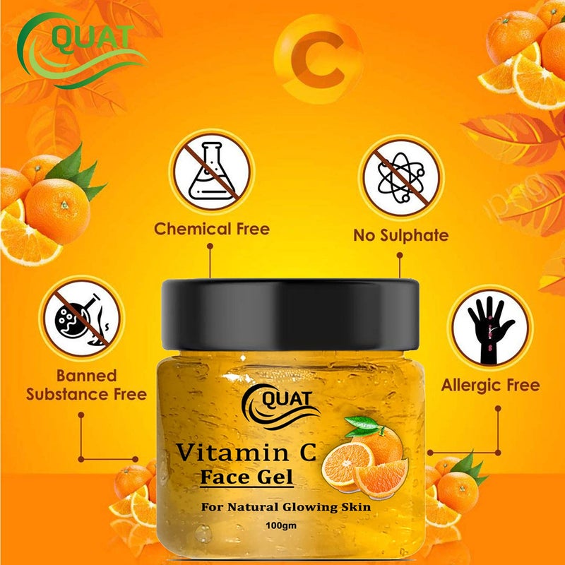 Quat Vitamin C face Gel For Natural Glowing SkinWomenMen 100gm - Image 2