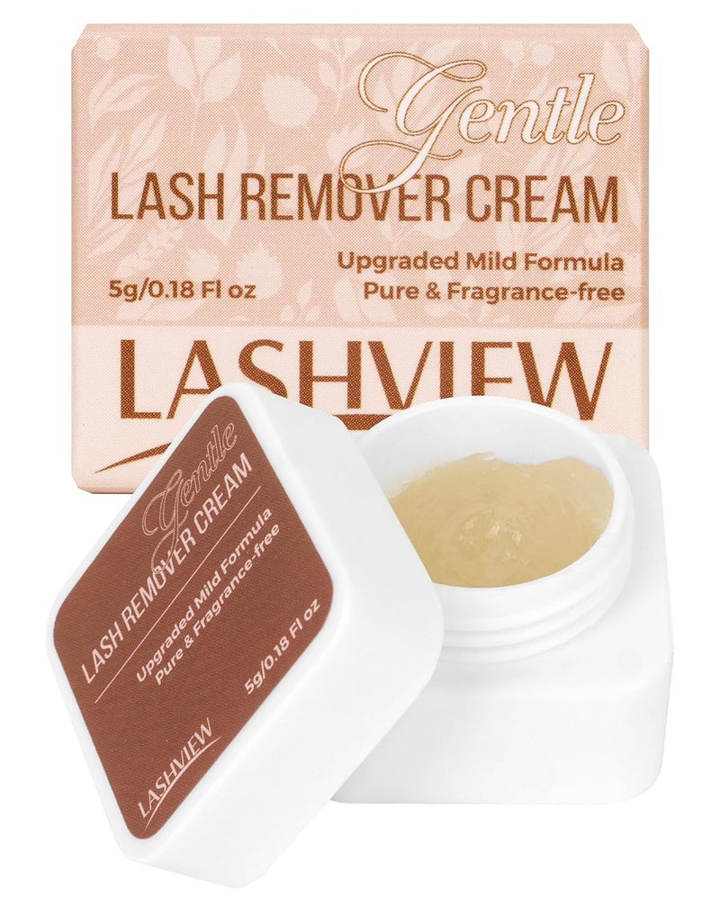 LASHVIEW LASHVIEW Eyelash Extension Remover Cream, Gentle Eyelash Glue Remover Low Irritation for Sensitive Skin Gel Texture 5g 