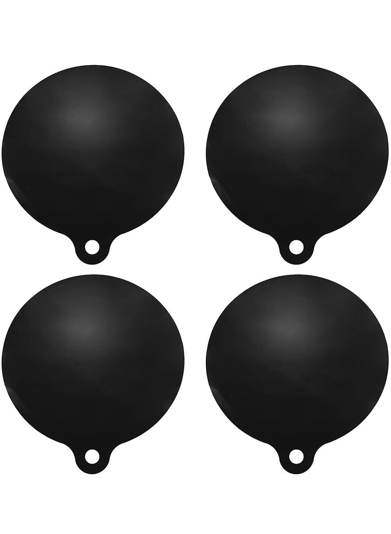 Induction Hob Protector Mat Set, Anti-Slip Silicone Cooktop Scratch Guard, Heat-Resistant Cover for Induction and Glass Stoves, Black (4 Pack) - Image 1