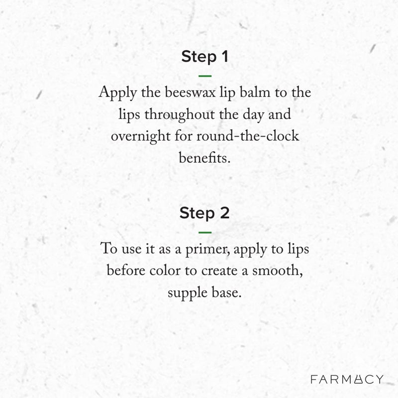 Farmacy Beeswax Lip Balm - Honey Butter Moisturizing Lip Care Enriched with CupuaÃ§u & Cocoa Butters, Proprietary Honey Blend and Vitamin E to Nourish, Soften & Heal (3.4g) - Image 5