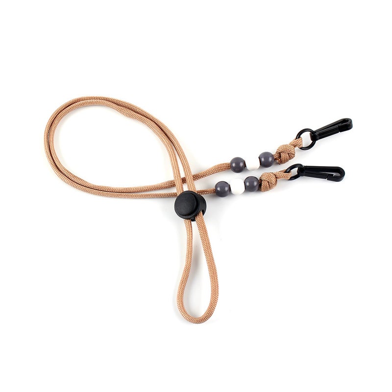 Simple Solid Color Mask Cord Khaki 