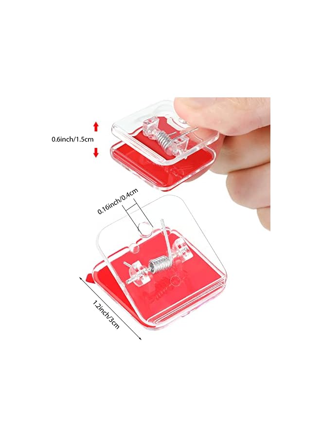 The Bros Self Adhesive Clips, Tapestry Hangers, Wall Clips, Shower Curtain Clips, Photo Clips for Paper Flag Hanger Double-Sided Adhesive Spring Clips for Teachers, Poster and Home Office Rope(Clear,12 Pcs) - Image 2