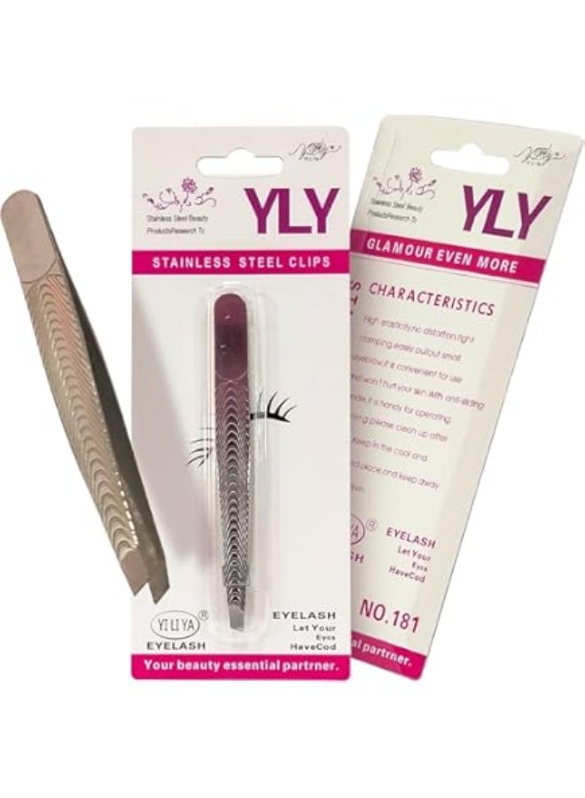 ملقط حواجب من الفولاذ المقاوم للصدأ لتشكيل الحواجب للعناية الدقيقة بالحواجب للرجال والنساء (قطعتان) قد تختلف شكل العبوة