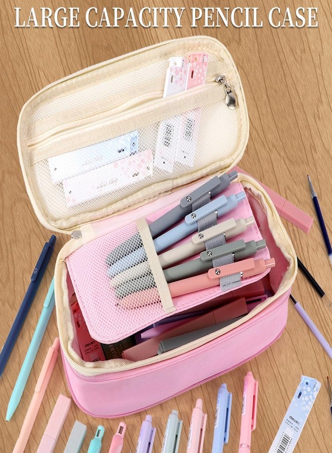 YOPCDJ 59 PCS Aesthetic School Supplies with Cute Pencil Case, Pastel Highlighters Black Ink Gel Pens Art Pencils Kit, Back to School Supplies College Essentials Preppy Stationary Set - Image 3