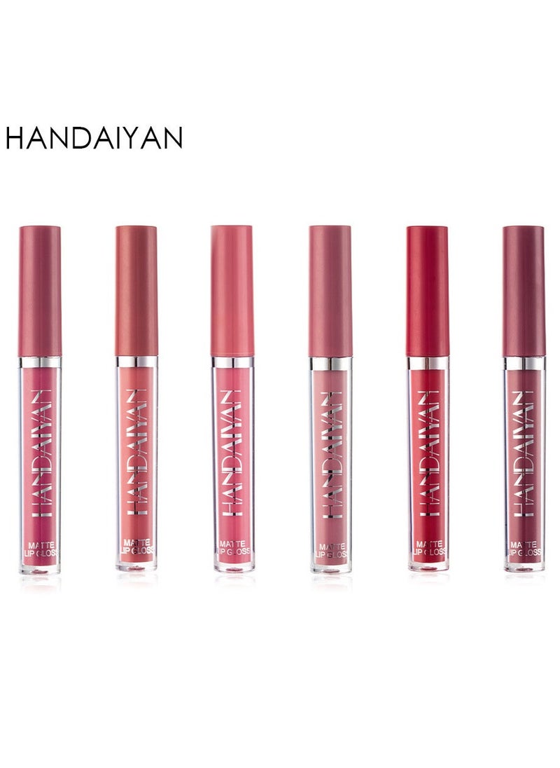 Handaiyan Lipstick Set Matte Liquid 6 Colors Long Lasting Waterproof for Women Highly Pigment Velvety Nude Super Stay Soft Hydrating & Lightweight Professional Moisturizing Makeup Lips Gift  - Image 2