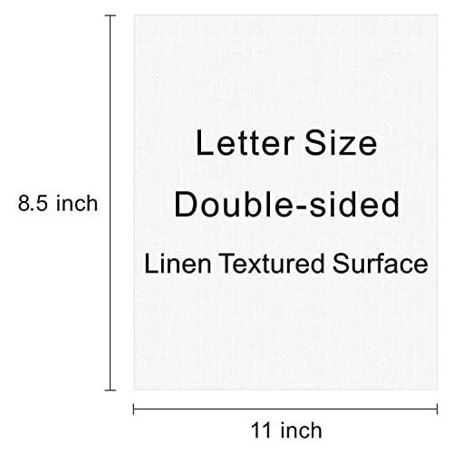 COLOANDUS Linen Textured Cardstock White 100 Sheets 80 lb Cover, 8.5 x 11 Inches for Printers, Invitation, Arts and Craft, Scrapbook, DIY Projects - Image 2