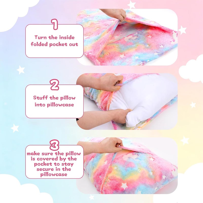 Body Pillow Cover Glow in The Dark Long Pillow Cases Full Length Pillow Case - 21x54 inches Unicorns Ultra Soft Body Pillowcase for Kids Girls Decorative Body Pillow Pillowcases(Only Cover) - Image 5