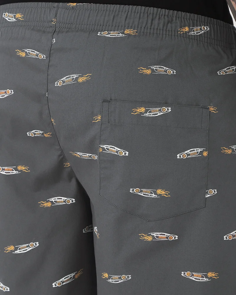 Bewakoof  Men's Grey All Over Printed Boxers for Men | Best Price UAE
