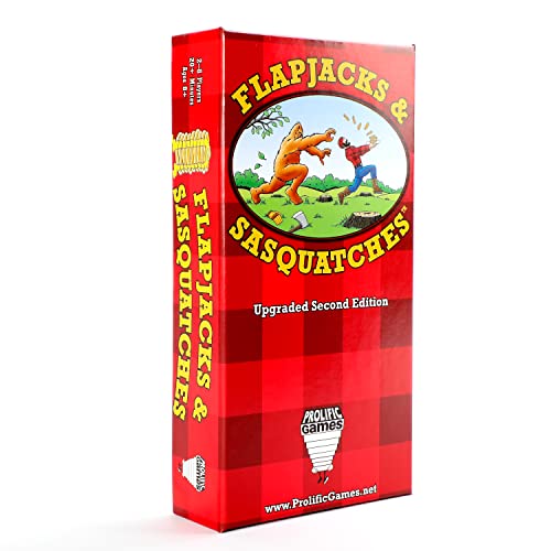 Prolific Games Flapjacks & Sasquatches - Upgraded 2nd Edition, Family Card & Dice Game for 2-8 Players, 20-Minute Rounds, Fun for Kids & Adults, Perfect for Family Game Nights and Camping Trips - Image 1
