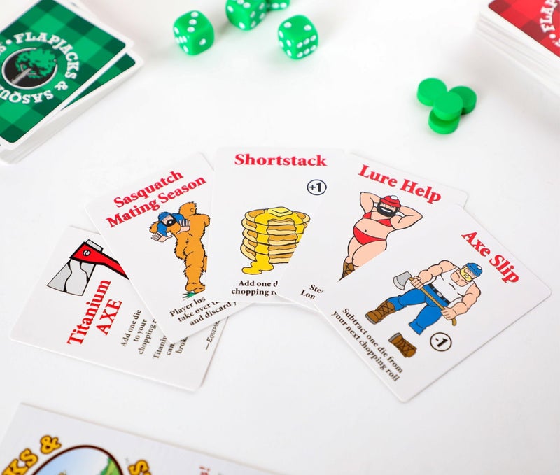 Prolific Games Flapjacks & Sasquatches - Upgraded 2nd Edition, Family Card & Dice Game for 2-8 Players, 20-Minute Rounds, Fun for Kids & Adults, Perfect for Family Game Nights and Camping Trips - Image 2