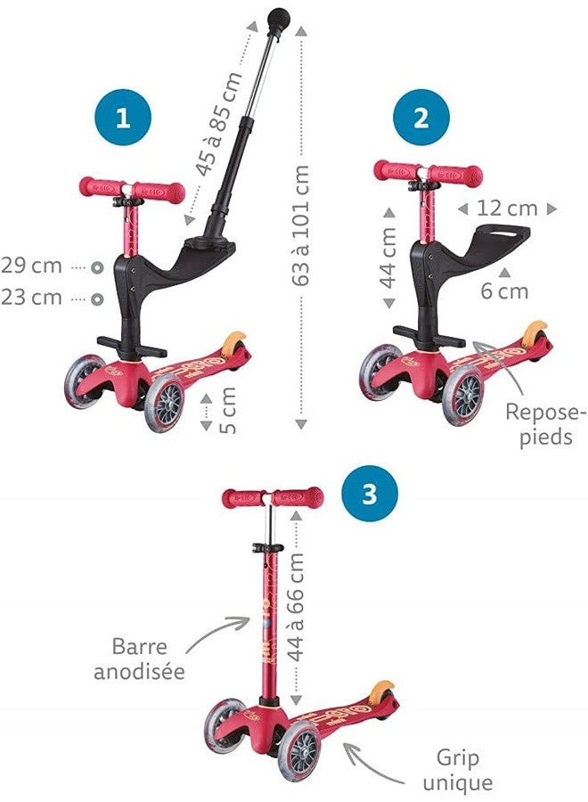 Micro Scooters- Mini Deluxe 3 in 1 Deluxe Plus - Ice Blue | Scooter for Kids | Kids Scooter | Scooter with LED Wheels | Scooter for Kids 3-5 Years - Image 3