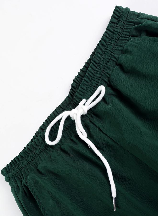 Take Two Men Dark Green Solid Shirt and Pants Co-Ords - Image 2