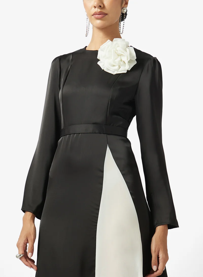Khizana  Colorblock A-line Dress for Women | Best Price UAE