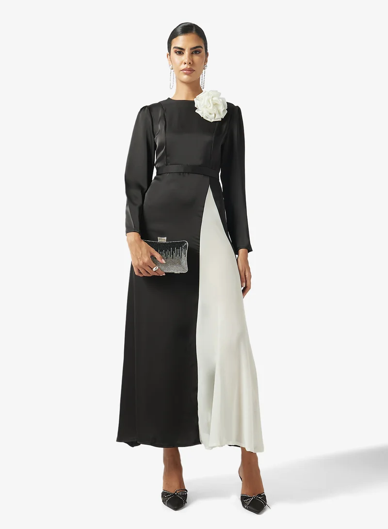 Khizana  Colorblock A-line Dress for Women | Best Price UAE
