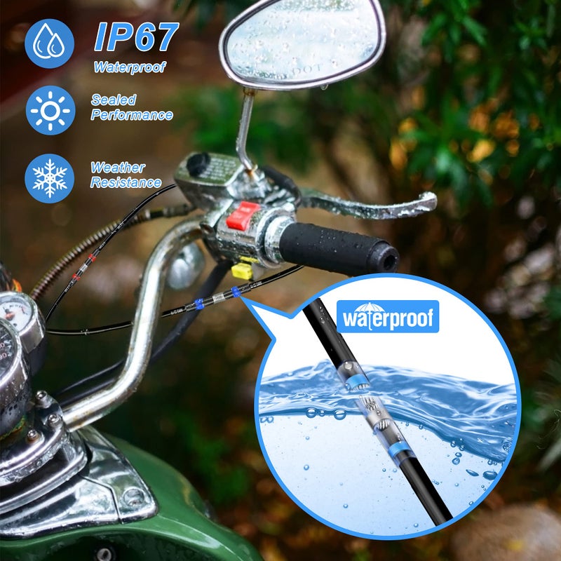 Kuject Heat Shrink Solder Seal Wire Connectors Kit 120PCS, Waterproof Butt Connector Heat Shrink Electrical Terminals, Insulated Solderless Wiring Splice Connectors for Marine Automotive Boat Truck - Image 4