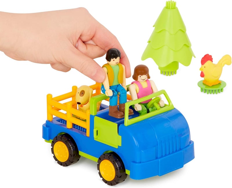 BATTAT - Bristle Blocks- STEM Interlocking Building Blocks- 67 pc Farm Playset- Developmental Toys for Toddlers & Kid- Barnyard Playset- 2 Years + - Image 3