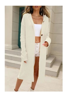 Loquat Women's Autumn And Winter New Solid Color Long Knit Cardigan Coat 