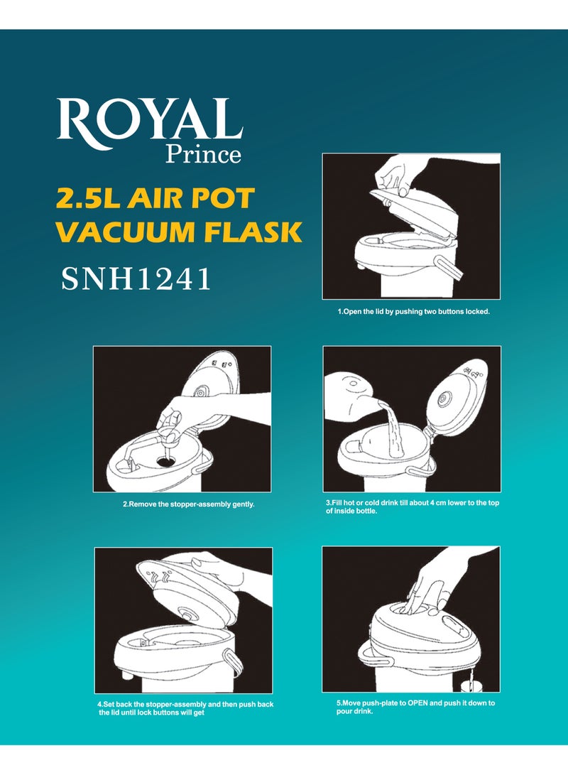 الأمير الملكي رويال برينس اير بوت ترمس مفرغ 2.5 لتر - Image 5