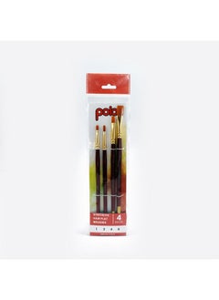 POLO Synthetic Hair Flatbrushes-4 Set  - Image 1