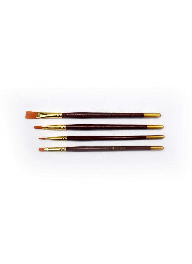 POLO Synthetic Hair Flatbrushes-4 Set  - Image 4