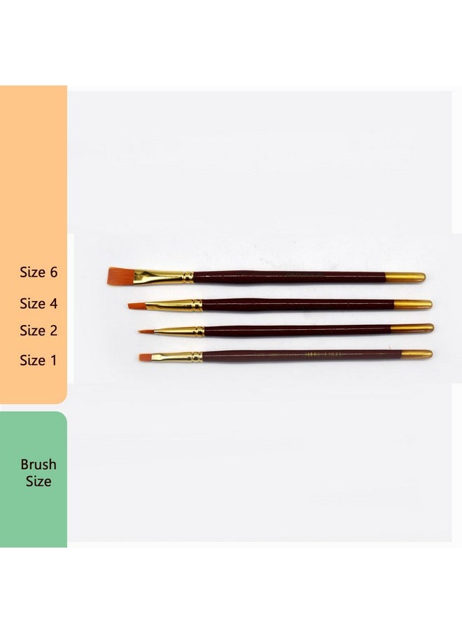 POLO Synthetic Hair Flatbrushes-4 Set  - Image 5