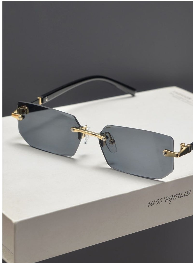 New Rimless Fashion Trend Sunglasses Personalized Sunglasses UV Protection Unisex - Image 1