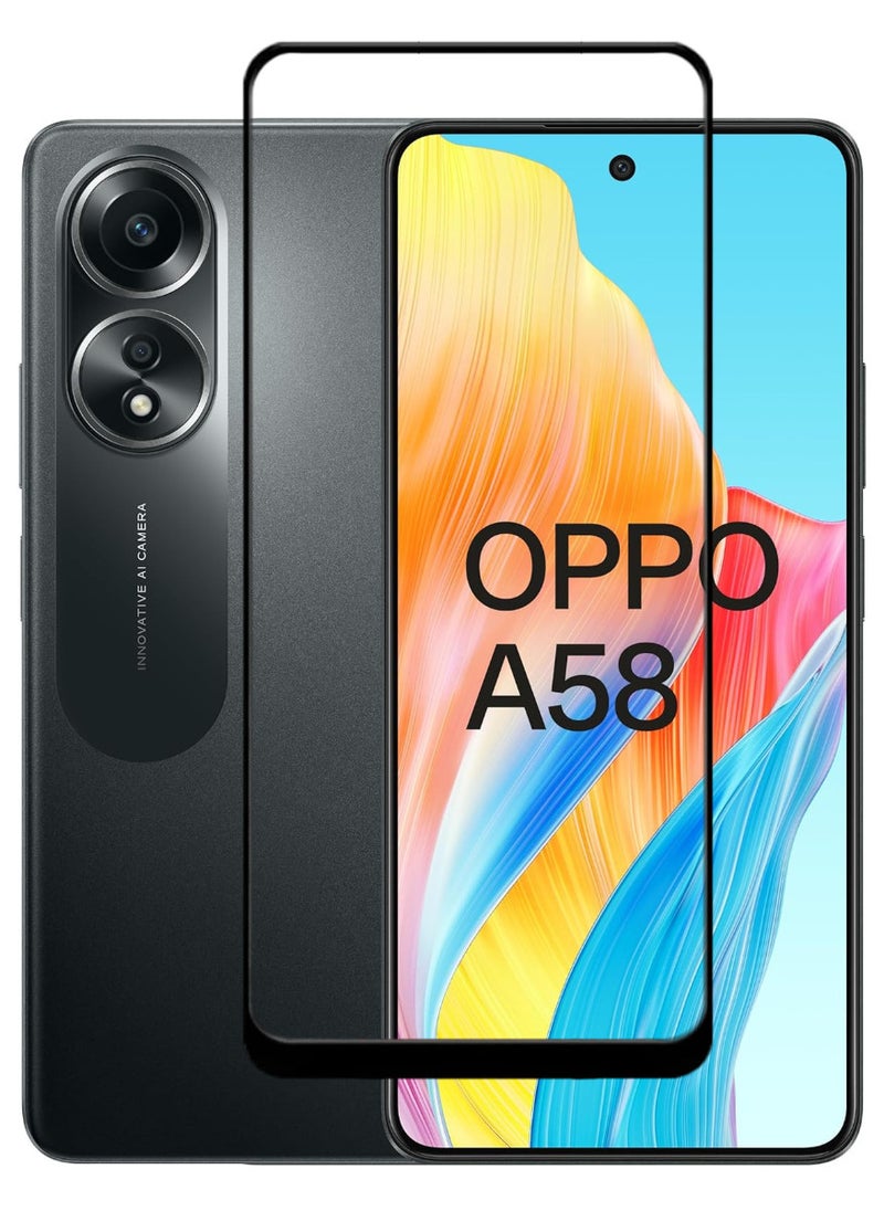 ACLIX Antistatic ESD Dustproof Premium Quality High Definition Tempered Glass Screen Protector Designed For Oppo A58 4G - Image 1